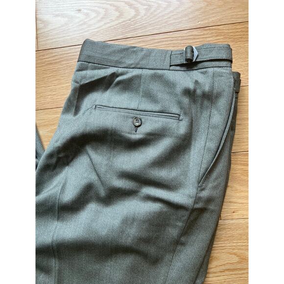 Hickey Freeman Dress Pants Pleated Not Hemmed Light Brown Taupe Size 36 JJ - Picture 2 of 13